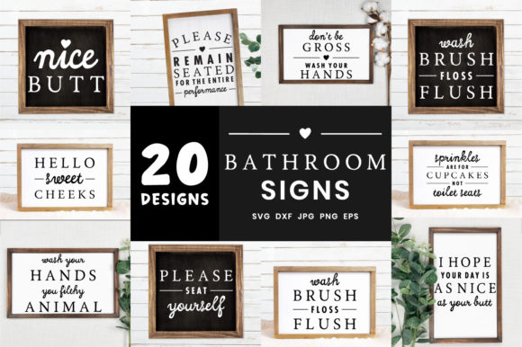 Farmhouse Bathroom Signs Bundle: A Designer’s Review