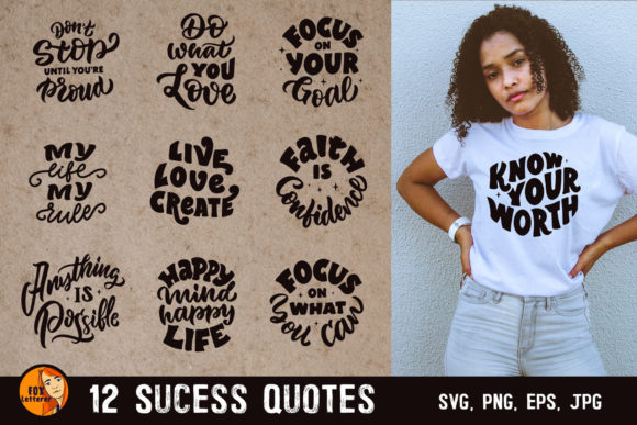 Review: Motivation Bundle, 12 Success Quotes for Embroidery