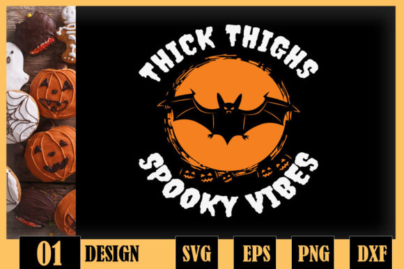 Reviewing Thick Thighs Spooky Vibes Bat Design